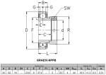 NKE GRAE30-NPPB /NKE/ / 30x62x35.7, bearing self-aligning bearing (1pc, seal: double-sided/leaf-coated lip seal, temperature range -20/100°c, with eccentric seat, with brass seat)