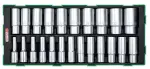 TOPTUL Tööriistade komplekt , UUT TÜÜPI, padrunid pikad, hambaid 6, 8~30,32mm
