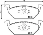 HELLA Piduriklotsi komplekt,  ketaspidur 8DB 355 008-591