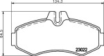 HELLA Piduriklotsi komplekt,  ketaspidur 8DB 355 008-631
