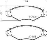 HELLA Piduriklotsi komplekt,  ketaspidur 8DB 355 009-411