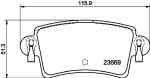 HELLA Piduriklotsi komplekt,  ketaspidur 8DB 355 009-421