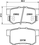 HELLA Piduriklotsi komplekt,  ketaspidur 8DB 355 009-581