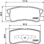 HELLA Piduriklotsi komplekt,  ketaspidur 8DB 355 009-691