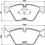 HELLA Piduriklotsi komplekt,  ketaspidur 8DB 355 014-351