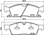 HELLA Piduriklotsi komplekt,  ketaspidur 8DB 355 019-621