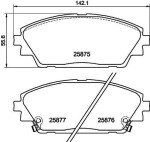 HELLA Piduriklotsi komplekt,  ketaspidur 8DB 355 021-421