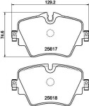 HELLA Piduriklotsi komplekt,  ketaspidur 8DB 355 023-131
