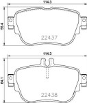 HELLA Piduriklotsi komplekt,  ketaspidur 8DB 355 025-781