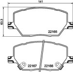 HELLA Piduriklotsi komplekt,  ketaspidur 8DB 355 025-901