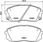 HELLA Piduriklotsi komplekt,  ketaspidur 8DB 355 025-981