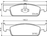 HELLA Piduriklotsi komplekt,  ketaspidur 8DB 355 031-551