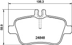 HELLA Piduriklotsi komplekt,  ketaspidur 8DB 355 032-061