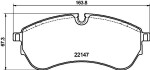 HELLA Piduriklotsi komplekt,  ketaspidur 8DB 355 032-921