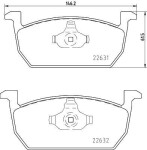 HELLA Piduriklotsi komplekt,  ketaspidur 8DB 355 032-951
