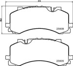 HELLA Piduriklotsi komplekt,  ketaspidur 8DB 355 036-471