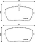 HELLA Piduriklotsi komplekt,  ketaspidur 8DB 355 037-961