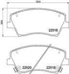 HELLA Piduriklotsi komplekt,  ketaspidur 8DB 355 039-041