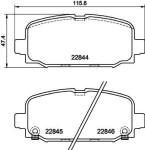 HELLA Piduriklotsi komplekt,  ketaspidur 8DB 355 039-411