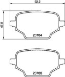 HELLA Piduriklotsi komplekt,  ketaspidur 8DB 355 039-911
