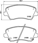 HELLA Piduriklotsi komplekt,  ketaspidur 8DB 355 039-971