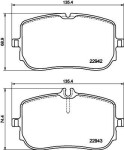 HELLA Piduriklotsi komplekt,  ketaspidur 8DB 355 040-161