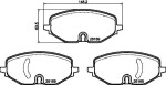 HELLA Piduriklotsi komplekt,  ketaspidur 8DB 355 040-801