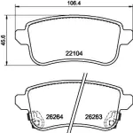 HELLA Piduriklotsi komplekt,  ketaspidur 8DB 355 040-811
