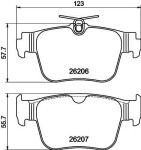 HELLA Piduriklotsi komplekt,  ketaspidur 8DB 355 040-851