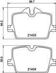 HELLA Piduriklotsi komplekt,  ketaspidur 8DB 355 040-911