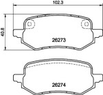 HELLA Piduriklotsi komplekt,  ketaspidur 8DB 355 040-931