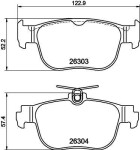 HELLA Piduriklotsi komplekt,  ketaspidur 8DB 355 040-981