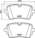 HELLA Piduriklotsi komplekt,  ketaspidur 8DB 355 041-001