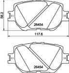 HELLA Piduriklotsi komplekt,  ketaspidur 8DB 355 041-221