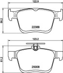 HELLA Piduriklotsi komplekt,  ketaspidur 8DB 355 042-651