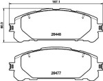 HELLA Piduriklotsi komplekt,  ketaspidur 8DB 355 043-871