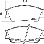 HELLA Piduriklotsi komplekt,  ketaspidur 8DB 355 043-981