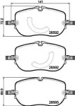 HELLA Piduriklotsi komplekt,  ketaspidur 8DB 355 044-261
