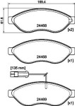 HELLA Piduriklotsi komplekt,  ketaspidur 8DB 355 044-451