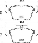 HELLA Piduriklotsi komplekt,  ketaspidur 8DB 355 044-951