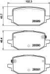 HELLA Piduriklotsi komplekt,  ketaspidur 8DB 355 045-961