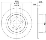 HELLA Тормозной диск PRO 8DD 355 122-661
