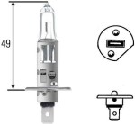 HELLA Hõõgpirn HIGH WATTAGE ONLY FOR OFFROAD APPLICATION / NON ECE 12V 100W H1 8GH 002 089-153