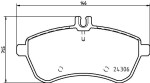HELLA PAGID Piduriklotsi komplekt, ketaspidur 8DB 355 012-581