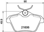 HELLA PAGID  Piduriklotsi komplekt,ketaspidur 8DB 355 018-291
