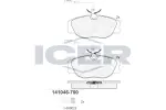 ICER Piduriklotsi komplekt,  ketaspidur 141046-700