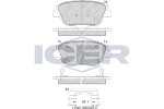 ICER  Комплект тормозных колодок, дисковый тормоз 182136