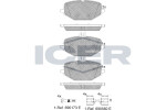 ICER  Комплект тормозных колодок, дисковый тормоз 182371-203