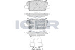 ICER  Комплект тормозных колодок, дисковый тормоз 182388
