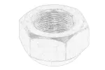 Wheel nut rear M27 fits: ISUZU